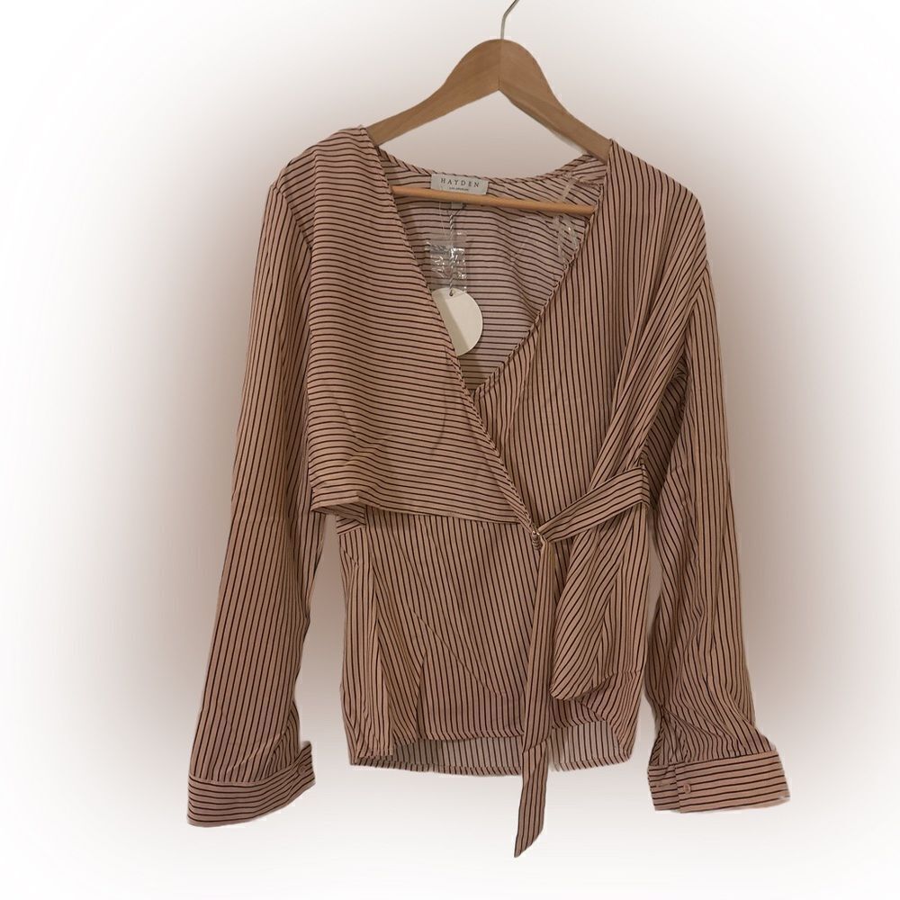 Hayden LA Long Sleeve Wrap Shirt